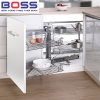 Giá góc liên hoàn Boss inox nan tròn mở trái hình đại diện