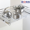 giá xoong nồi bát đĩa boss inox nan dẹt