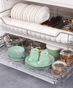 cách sử dụng giá xoong nồi bát đĩa euroking inox nan tròn