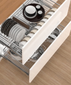 giá xoong nồi bát đĩa euroking inox nan dẹt